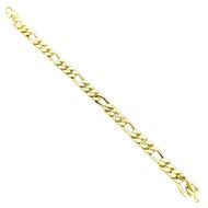 Foto de Pulsera de oro amarillo 18kt, eslabón programado 3x1 hueco, grosor 8,80mm