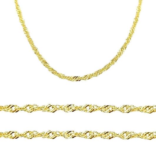 Picture of Cadena oro amarillo 18kt, eslabón singapur, grosor 1,50mm, longitud 50cm