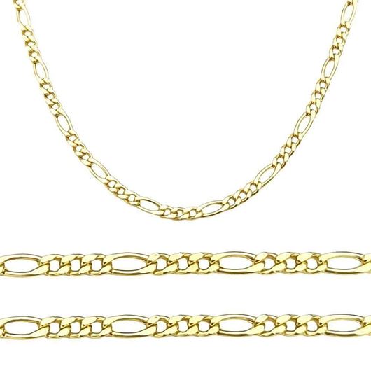 Foto de Cadena oro amarillo 18kt, eslabónprogramado 3x1, grosor 1,55mm, longitud 45cm
