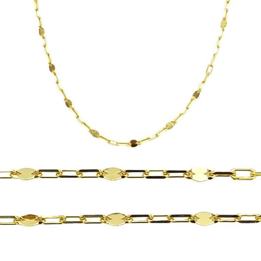 Picture of Cadena oro amarillo 18kt, eslabón fantasía , grosor 1,20mm, longitud 50cm