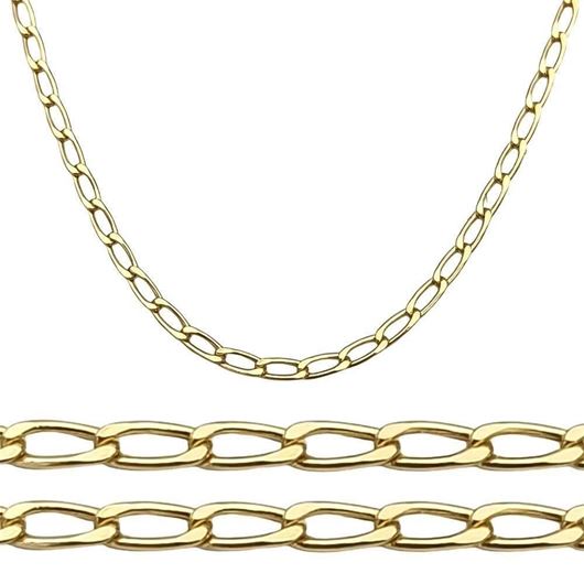 Foto de Cadena oro amarillo 18kt, eslabón bilbao, grosor 1,70mm, longitud 50cm