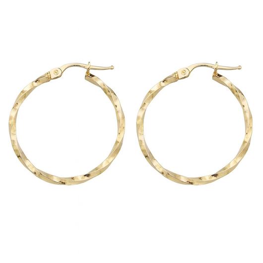Foto de Pendientes aro trenzado de oro amarillo 18kt 25mm