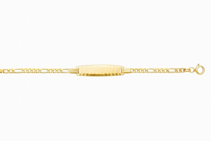 Foto de Pulsera esclava de bebé oro amarillo 18kt con placa