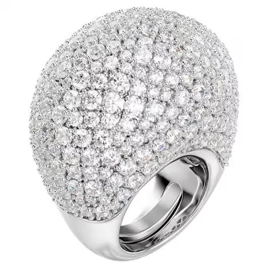 Foto de Anillo de cóctel Sublima Grande, Blanco, Baño de rodio