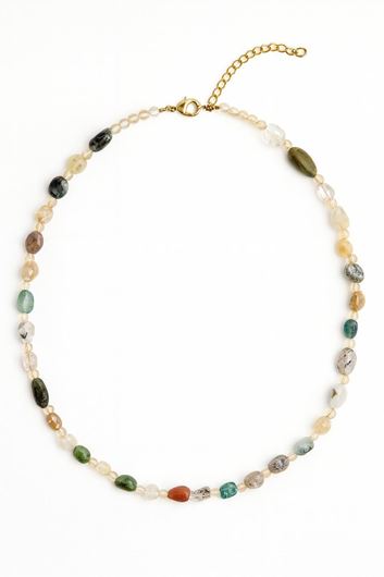 Foto de Collar de piedras de Agatha musgo y Citrino