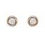 Foto de Pendientes tricolor con diamante 0,11 ct