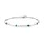 Foto de Pulsera de oro blanco 18kt y 5 esmeraldas 0,10ct total