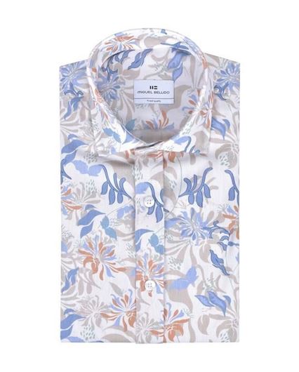 Foto de Camisa sport slim fit maxi estampado floral multicolor