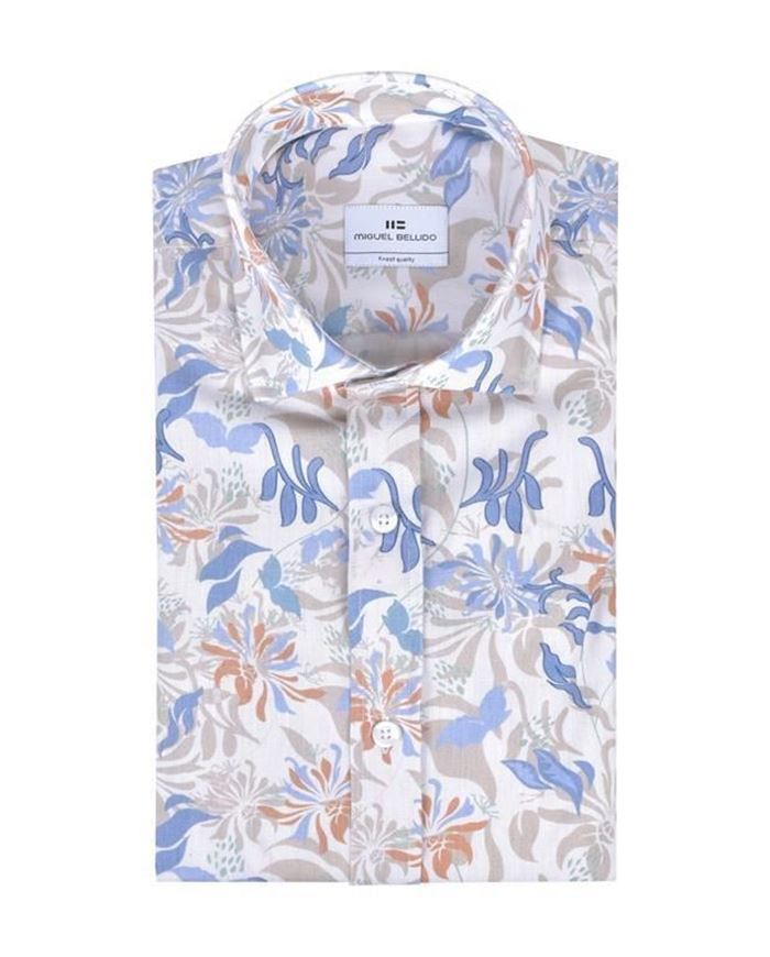 Foto de Camisa sport slim fit maxi estampado floral multicolor