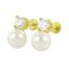 Foto de Pendientes de bebé Tú y Yo en oro amarillo 18k con perla y circonita blanca