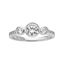 Foto de Anillo de oro blanco 18kt con chatones de circonitas blancas