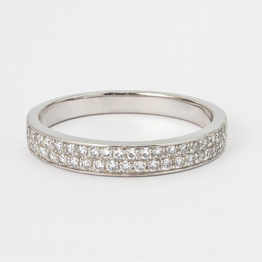 Picture of Anillo de oro blanco 18kt y circonitas blancas 