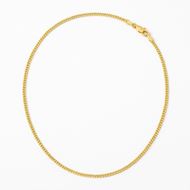 Foto de Cadena de oro amarillo 18kt eslabón barbado tupido 1,20mm, longitud 50cm