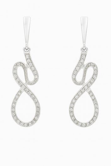 Foto de Pendientes Filigrana de oro blanco 18kt y circonitas blancas