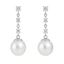Foto de Pendientes de oro blanco 18kt con perlas cultivadas y circonitas blancas
