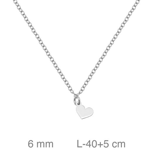 Foto de Collar de plata con corazón