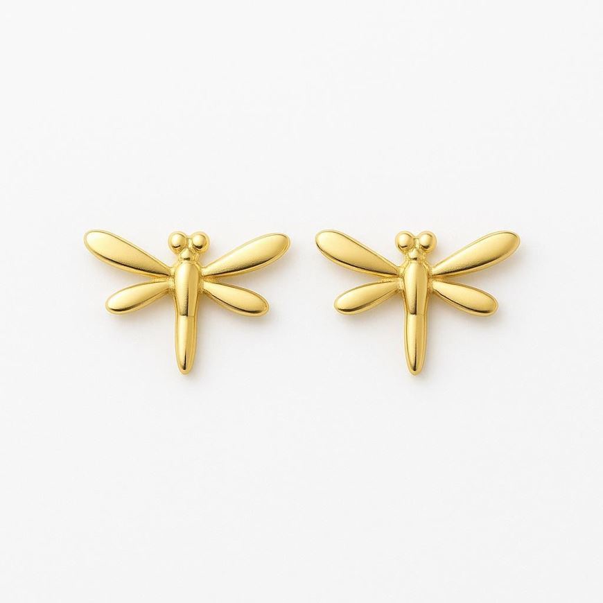 Picture of Pendientes Libélulas en Oro Amarillo 18kt