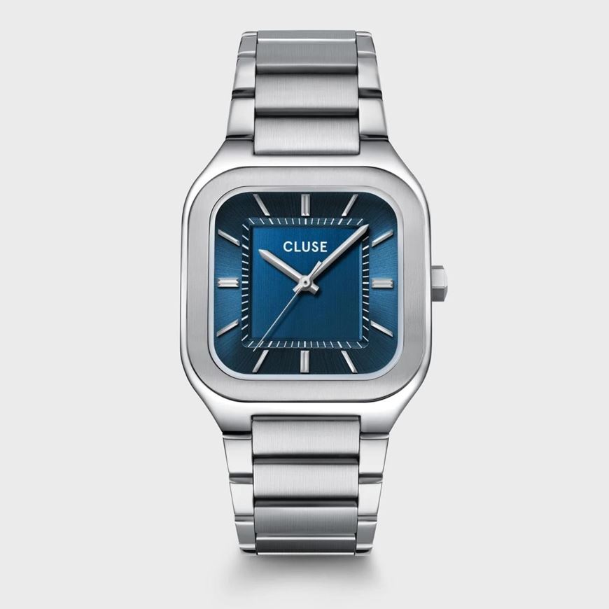 Picture of Reloj Cluse Quadrus Acero, Color Azul, Plata