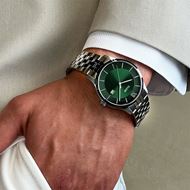 Picture of Reloj Cluse Aravis de 3 manecillas en acero, color verde y plateado.