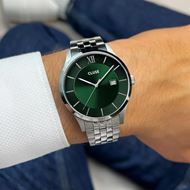 Picture of Reloj Cluse Aravis de 3 manecillas en acero, color verde y plateado.