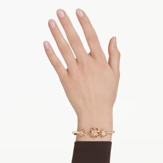 Foto de Brazalete Idyllia Tallas mixtas, Flor, Multicolor, Baño tono oro Talla S