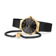 Picture of Set Reloj Bering Classic 31mm esfera negra tornasolada y pulsera corazón