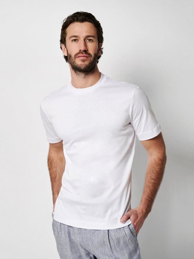 Foto de Camiseta Manga Corta Cuello Redondo Blanca Hombre