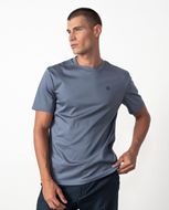 Foto de Camiseta de algodón efecto empolvado con logo Etiem – Azul lavado