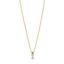 Foto de Collar plata chapado dorado circonita blanca brillante