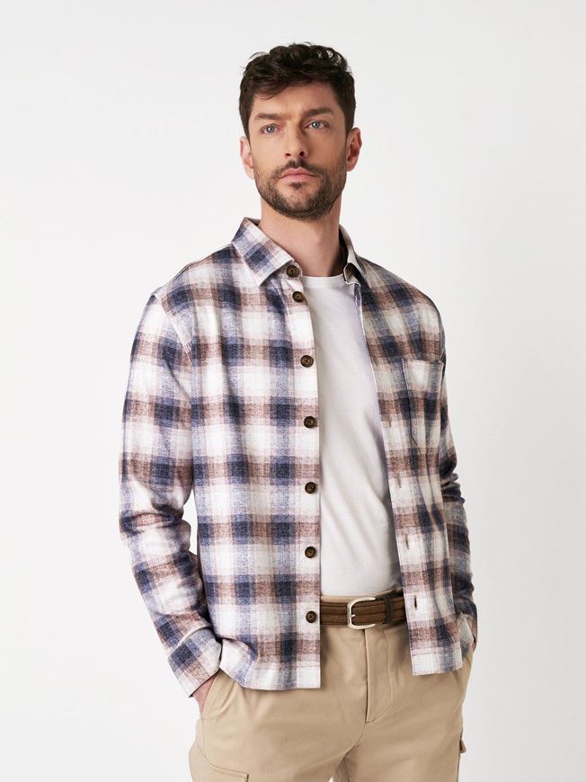 Picture of Camisa estampado cuadros tonos cálidos