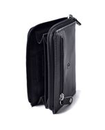 Foto de Monedero de piel vacuno con cremallera negro