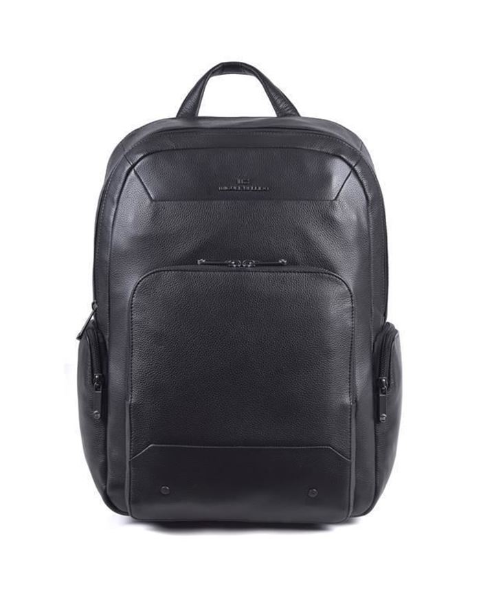 Foto de Mochila de piel de vacuno legítima color negro Miguel Bellido