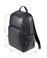 Foto de Mochila de piel de vacuno legítima color negro Miguel Bellido