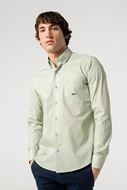 Foto de Camisa manga larga estampado textura verde Darío Beltrán Regular Fit