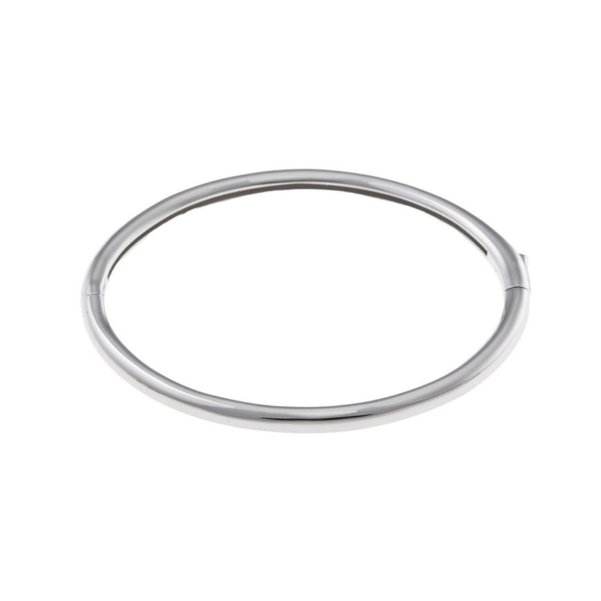 Foto de Pulsera plata rodio tubo redondo
