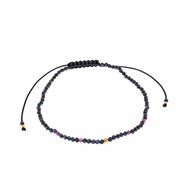 Picture of Pulsera plata chapado dorado zafiro y rubi