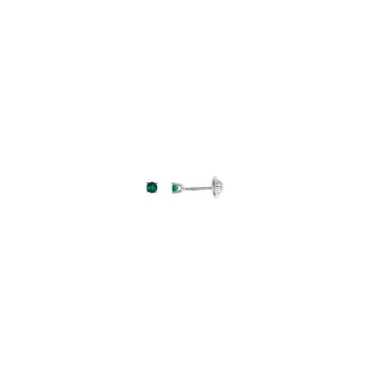 Foto de Pendientes plata rodio circonita nano verde brillante