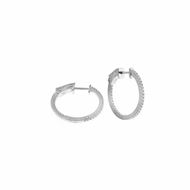 Foto de Pendientes plata rodio aro circonitas blancas