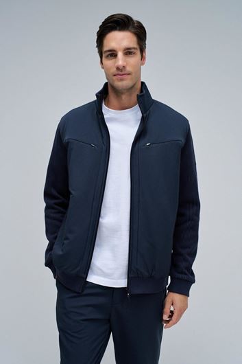 Foto de Chaqueta acolchada con mezcla de materiales azul oscuro - Salsa Jeans