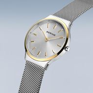 Foto de Set reloj Classic plateado pulido 31mm con pulsera corazón