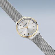 Foto de Set reloj Classic plateado pulido 31mm con pulsera corazón