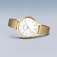 Foto de Set Reloj Bering acero baño oro pulido 34mm