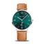Foto de Reloj Bering acero esfera verde y correa piel marrón 40mm