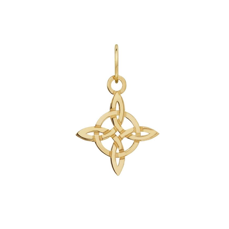 Foto de Colgante Nudo de Bruja 10mm calado en oro amarillo 18kt