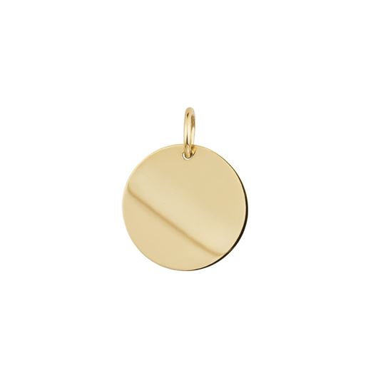 Picture of Colgante Medallita lisa en oro amarillo 18kt 11mm