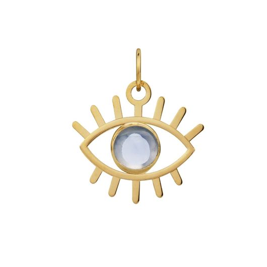 Picture of Colgante Ojo Nazar cabujón azul en oro amarillo 18kt