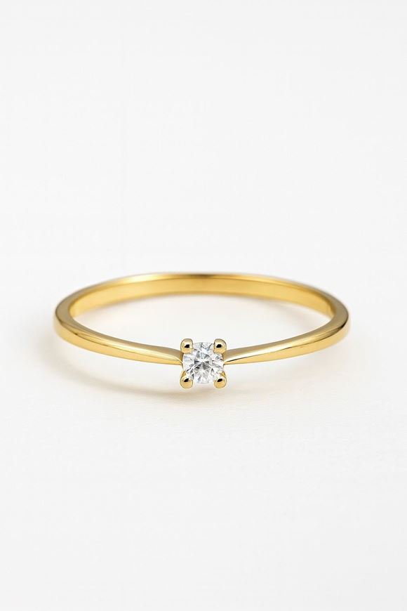 Foto de Anillo oro amarillo 18 kt con circonita