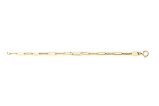 Foto de Pulsera oro amarillo 18 kt con eslabones rectangulares de disminución