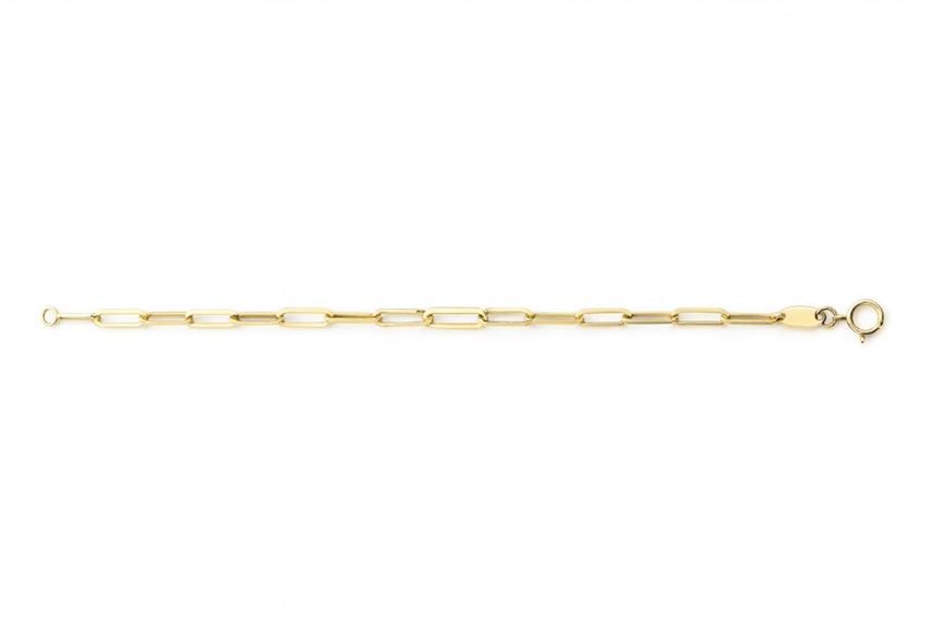 Foto de Pulsera oro amarillo 18 kt con eslabones rectangulares de disminución