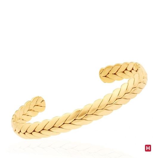 Picture of Caña trenzada de acero dorado